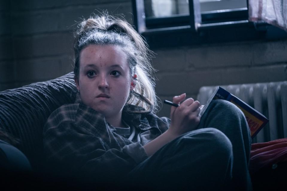 Kelsey (Bella Ramsey) is addicted to drugs when we first meet her in “Time.” BBC Studios/BBC. Photographer: Sally Mais