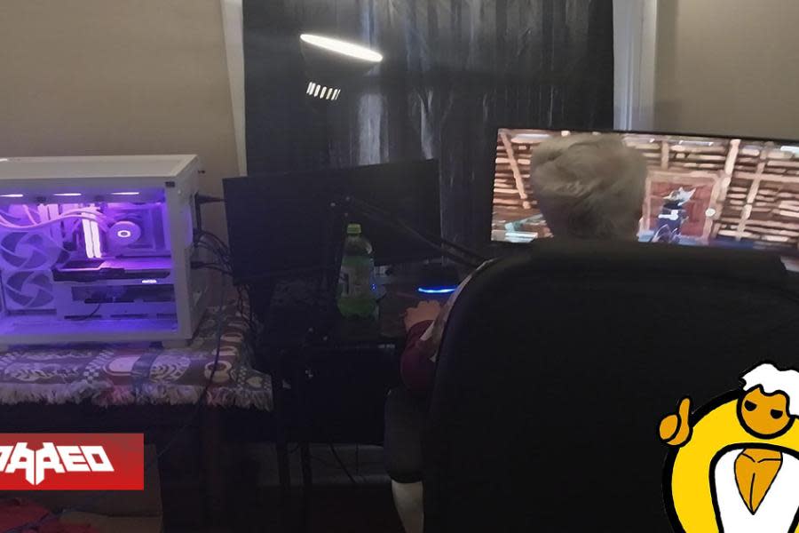 Jugador muestra orgulloso el nuevo PC gamer de su abuela donde juega Elden Ring: “nunca eres demasiado mayor para tener una estación de batalla”