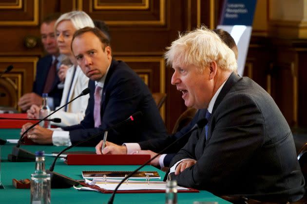 Former health secretary Matt Hancock and Boris Johnson pushed 'moonshot' mass testing (Photo: WPA Pool via Getty Images)