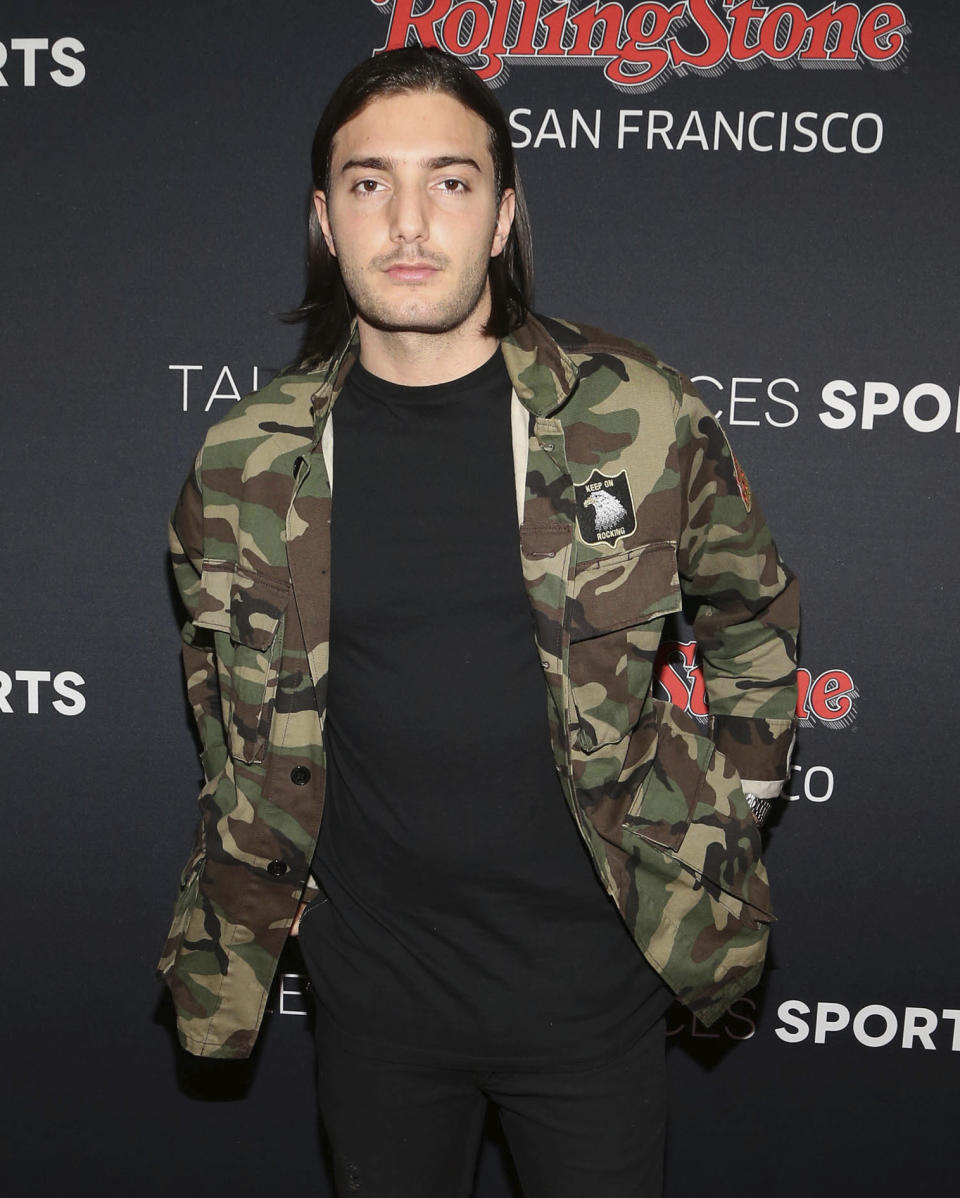 FILE - In this Feb. 6, 2016, file photo, Alesso arrives at the Super Bowl 50 Rolling Stone Party in San Francisco. The coronavirus has halted many plans in the music industry but it didn’t stop Grammy-nominated DJ-producer Alesso and former One Direction singer Liam Payne from filming a music video for the new dance song “Midnight,” released on Wednesday. (Photo by Omar Vega/Invision/AP, File)