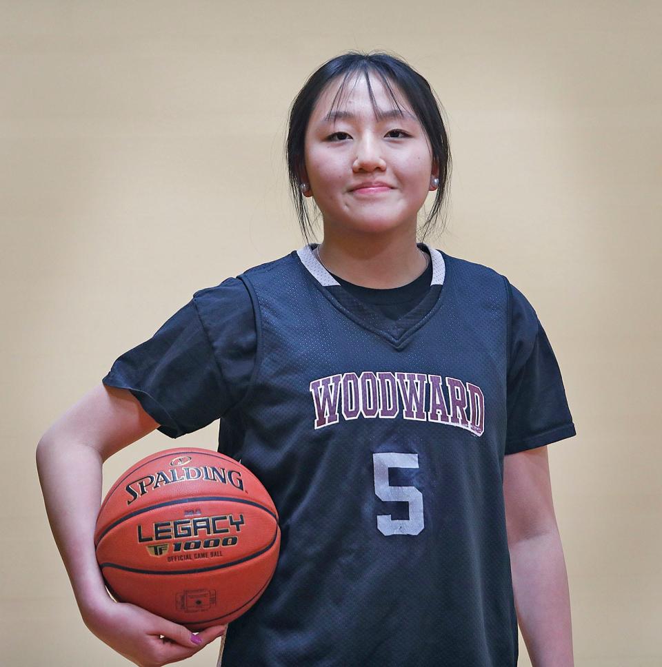 Woodward School sophomore point guard Nicole Leung.