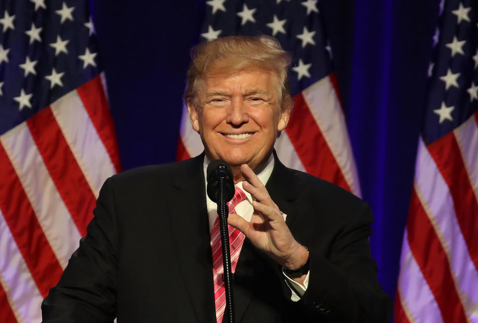 <p>President Donald Trump speaks after touring the Mississippi Civil Rights Museum on Dec. 9, 2017 in Jackson, Miss. (Photo: Joe Raedle/Getty Images) </p>