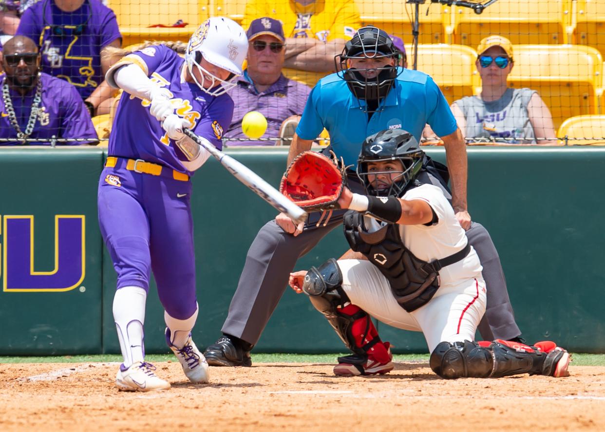 The Louisiana Ragin' Cajuns take on LSU in game 3 of the NCAA Regional Tournament. Saturday, May 20, 2023.