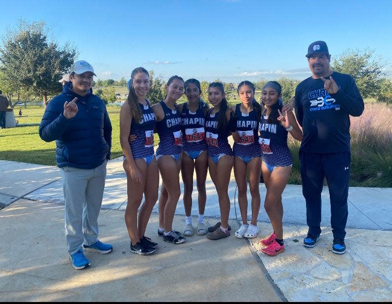 The Chapin girls cross country team finished 14th at the Class 5A state cross country meet on Friday in Round Rock. The team was making its first appearance at state since 2008.