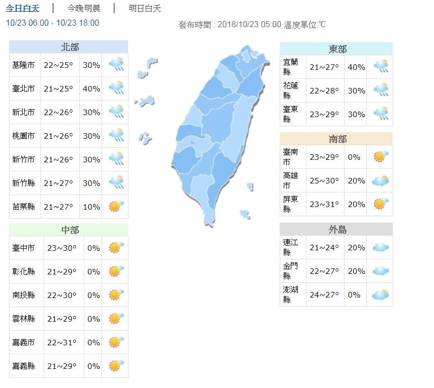 圖／翻攝自中央氣象局