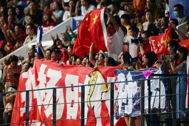 Sun Yang's supporters have been much in evidence at the Asian Games