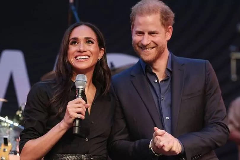 Harry and Meghan privately celebrated the special occasion at their Montecito home with their nearest and dearest which did not include the Royal Family -Credit:Getty