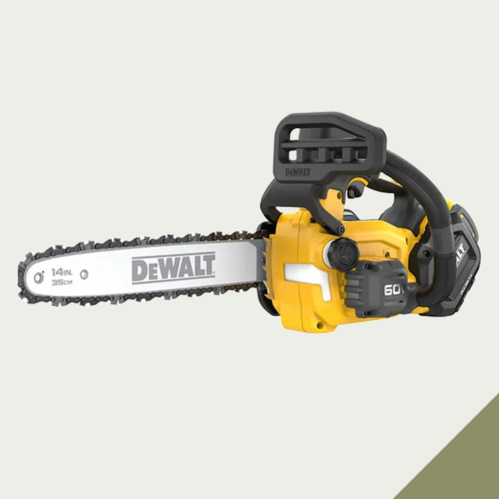 <p><a href="https://go.redirectingat.com?id=74968X1596630&url=https%3A%2F%2Fwww.homedepot.com%2Fp%2FDEWALT-FLEXVOLT-60V-MAX-14-in-Cordless-Battery-Powered-Top-Handle-Chainsaw-Kit-with-2-FLEXVOLT-3-Ah-Batteries-Charger-DCCS674X2%2F327125801&sref=https%3A%2F%2Fwww.popularmechanics.com%2Fhome%2Flawn-garden%2Fa60332963%2Fpopular-mechanics-yard-and-garden-awards-2024%2F" rel="nofollow noopener" target="_blank" data-ylk="slk:Shop Now;elm:context_link;itc:0;sec:content-canvas" class="link rapid-noclick-resp">Shop Now</a></p><p> DCCS674X2 60V Top Handle Chainsaw Kit</p><p>homedepot.com</p><p>$749.00</p>