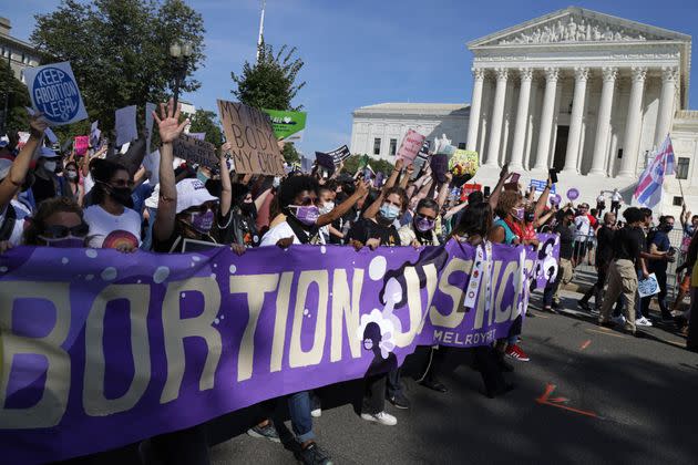 The Women's March returned to Washington for the fifth time with a focus on fighting for abortion rights. (Photo: Alex Wong via Getty Images)