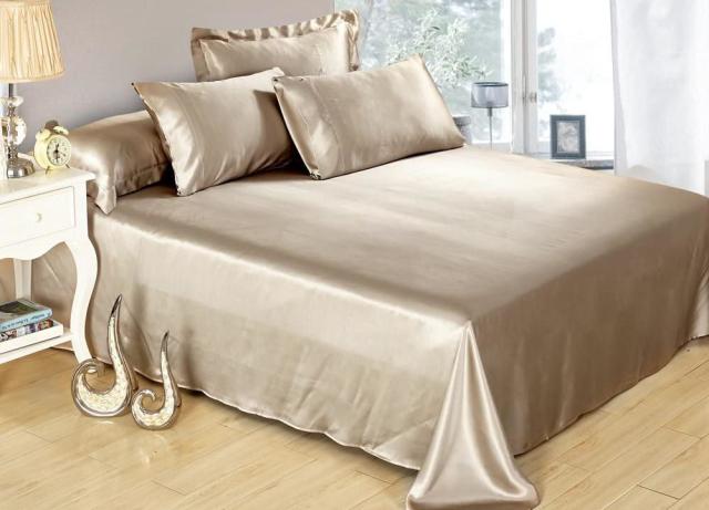 Mulberry Park Silks 30 Momme Silk Sheet Set - Ivory Cal-King Sheet Set 16 Pocket / Ivory