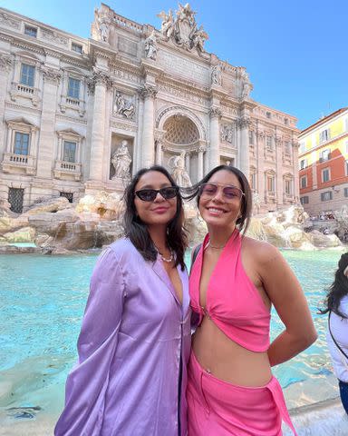 <p>Vanessa Hudgens Instagram</p> Vanessa Hudgens and Stella Hudgens in Rome