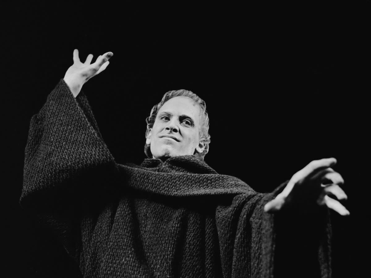 Terrence Hardiman as ‘Mephistophilis’ in the ‘Doctor Faustus’ play at The Royal Shakespeare Theatre in 1968 (Getty Images)