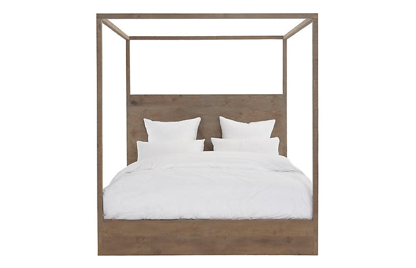 <p><a rel="nofollow noopener" href="https://www.onekingslane.com/p/4618330-latrobe-canopy-bed-natural.do?refType=&from=Search" target="_blank" data-ylk="slk:Latrobe Canopy Bed;elm:context_link;itc:0;sec:content-canvas" class="link ">Latrobe Canopy Bed</a>, $2,095</p>