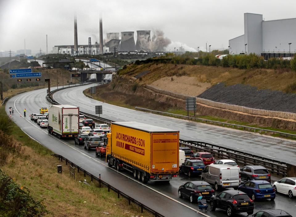 Motorway traffic brought to a standstill (Danny Lawson/PA Wire)