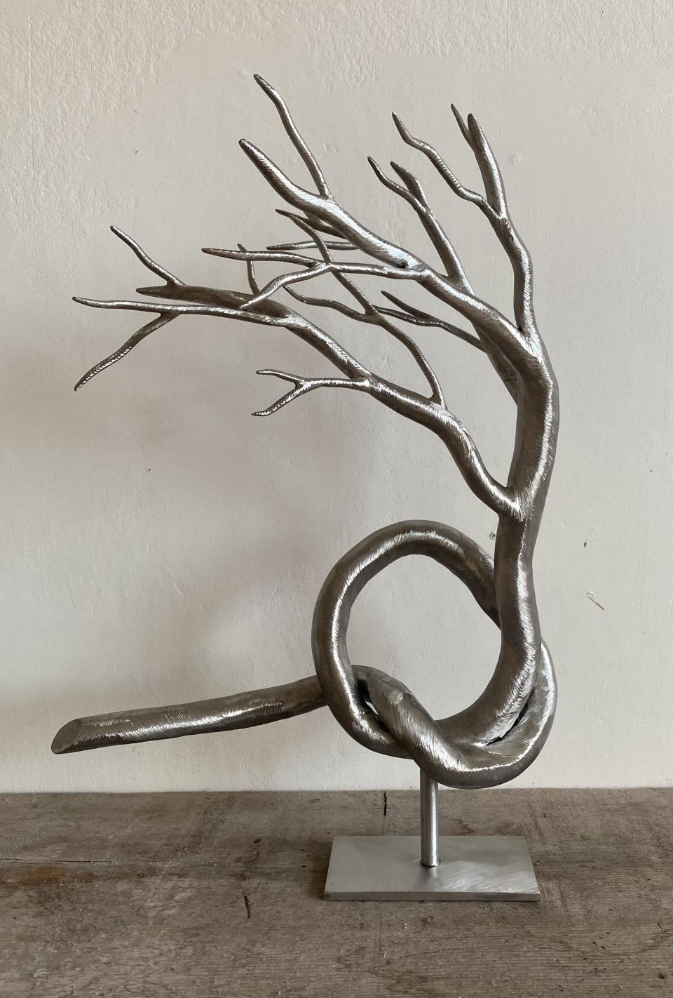 "Knotted Branch," by sculptor Gillian Christy. She is one of 90 artists and craftspeople participating in the Fine Furnishings Shows' annual Holiday Market, Dec. 2 and 3 at the WaterFire Arts Center in Providence.