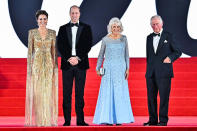 <p>In 2021, the royals were back for another Bond premiere! This time Kate Middleton, Prince William Camilla, Duchess of Cornwall and Prince Charles looked glam while arriving at the premiere of <em>No Time To Die. </em></p>