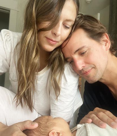 <p>Maria Sharapova/Instagram</p> Maria Sharapova and Alexander Gilkes with their son, Theodore.