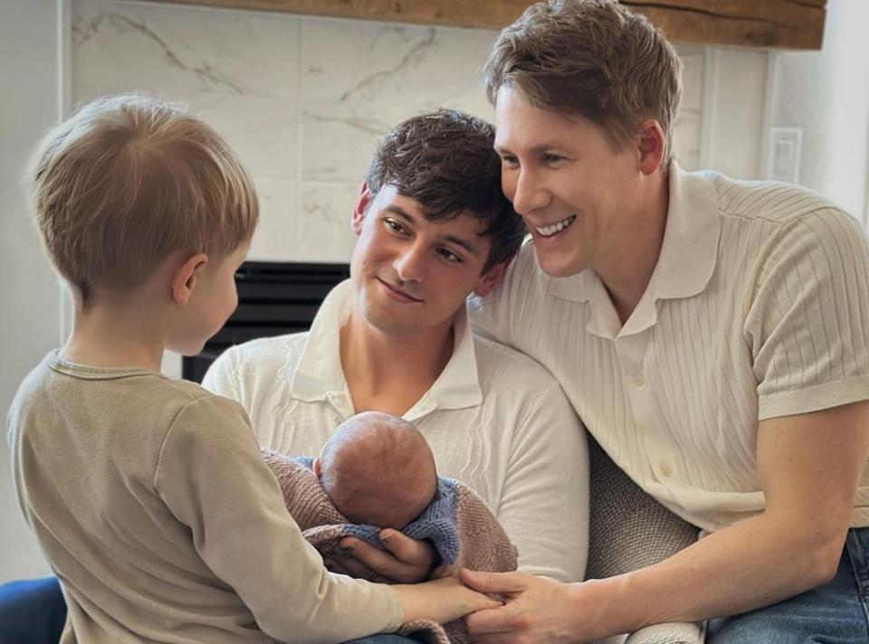 Tom Daley and Dustin Lance Black, baby, Instagram