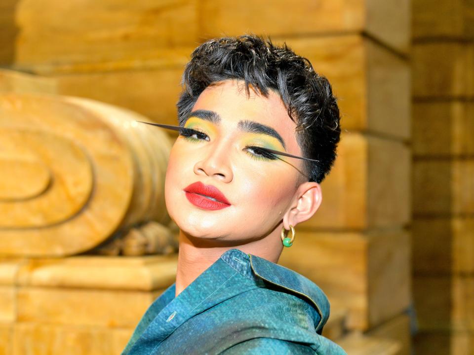 Bretman Rock with exaggerated eyelashes