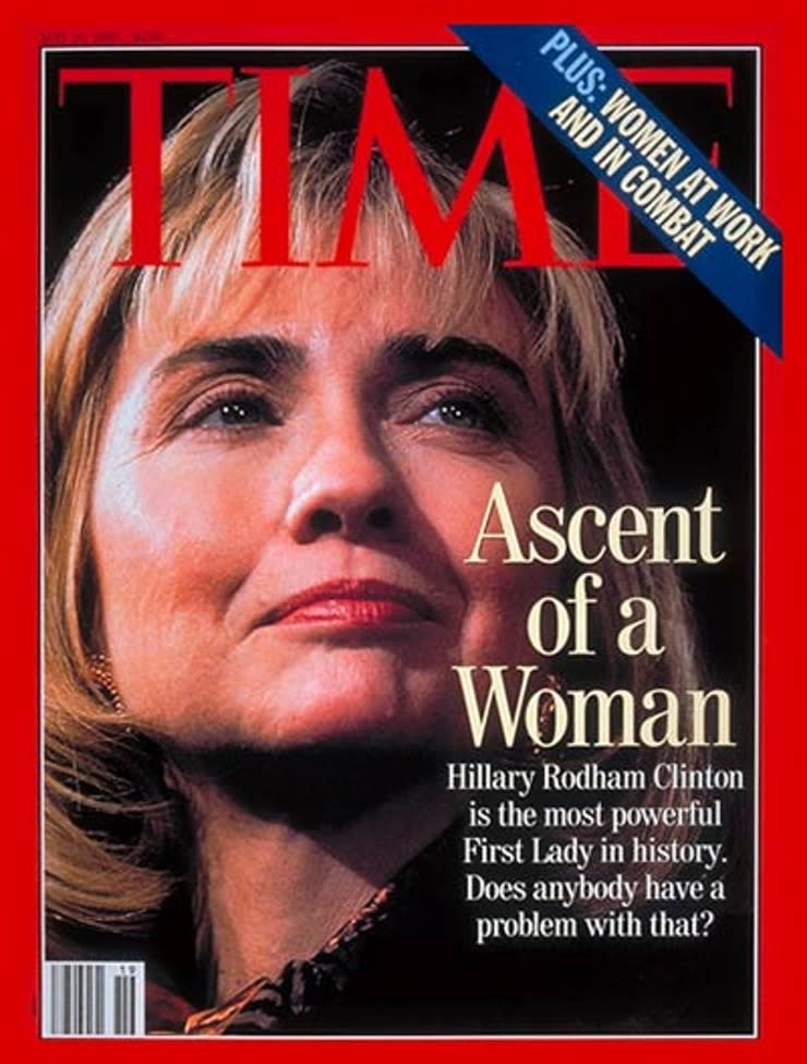 <p>Hillary’s covered numerous magazines, but this one marked her first cover as the First Lady – back in 1993. </p>