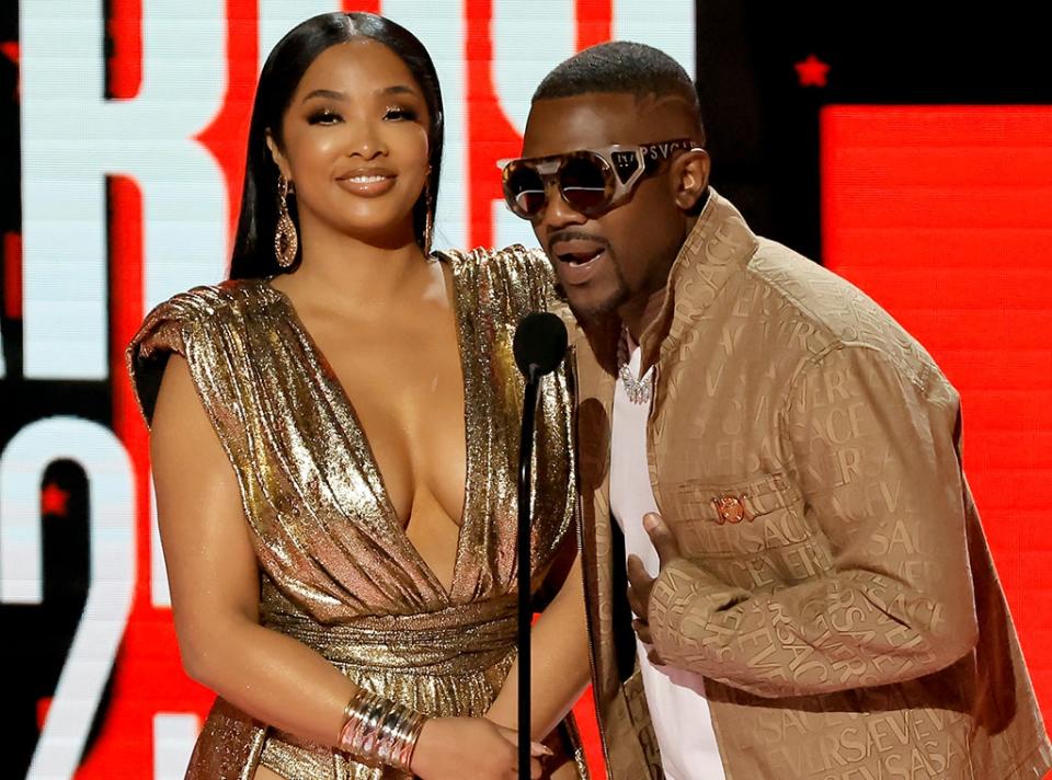 Princess Love and Ray J onstage, BET Awards 2023