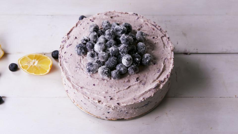 Lemon Blueberry Mousse Cake