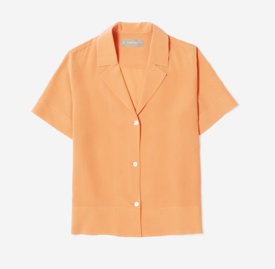 The Clean Silk Short-Sleeve Notch Shirt by Everlane