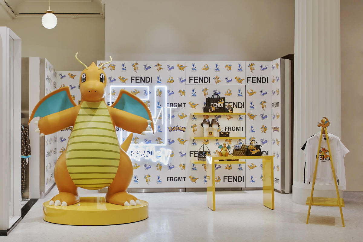 Pokémon's Dragonite Pops Up at Selfridges for Fendi, Frgmt Collaboration