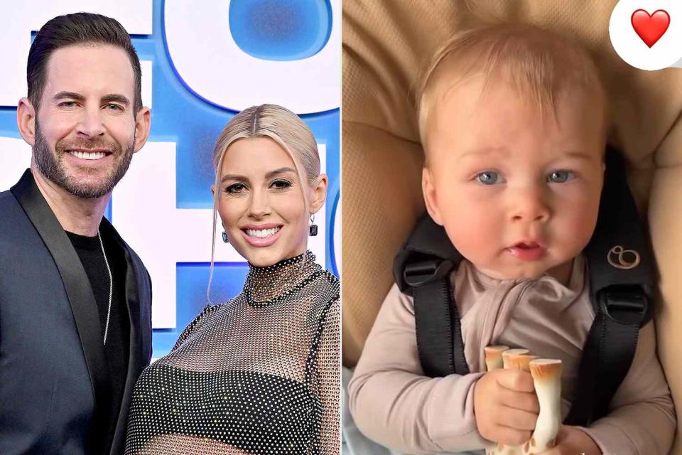 <p>Axelle/Bauer-Griffin/FilmMagic, Heather Rae El Moussa/Instagram</p> Tarek and Heather Rae El Moussa and their son Tristan, who just turned 8 months old.