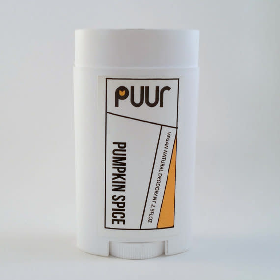 For underarms that smell like freshly baked pumpkin pie try this vegan deodorant stick.