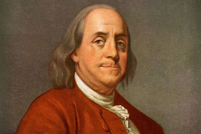 <p>The Print Collector/Print Collector/Getty</p> Benjamin Franklin