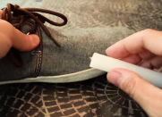 <body> <p>If your shoelaces are fraying, dip the ends into a small bit of melted wax and let dry. The hardened wax will stop the shoelaces from splitting and also make them easier to thread.</p> <p><strong>Related:<a rel="nofollow noopener" href=" http://www.bobvila.com/slideshow/8-zero-dollar-laundry-room-hacks-49246?bv=yahoo" target="_blank" data-ylk="slk:8 "Zero Dollar" Laundry Room Hacks;elm:context_link;itc:0;sec:content-canvas" class="link "> 8 "Zero Dollar" Laundry Room Hacks</a> </strong> </p> </body>