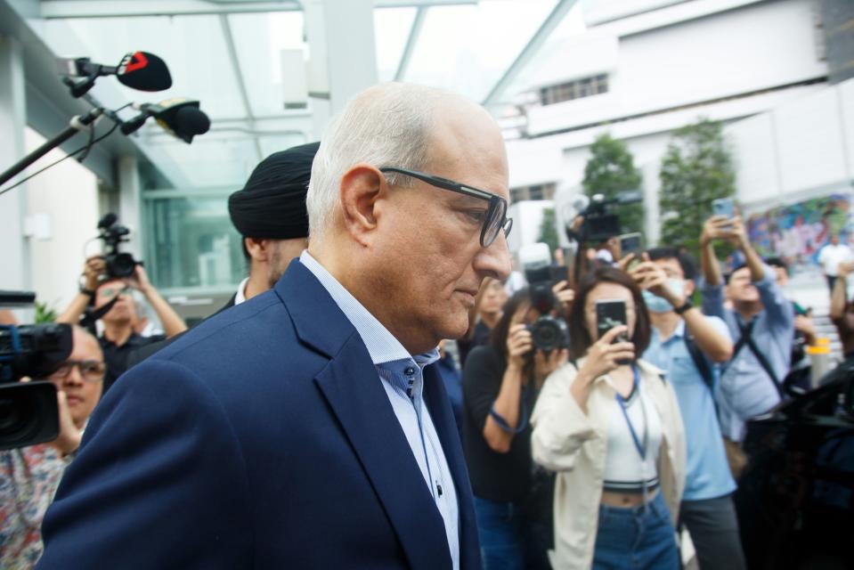 S. Iswaran leaves the Singapore State Courts on Jan. 18. Photographer: Ore Huiying/Bloomberg