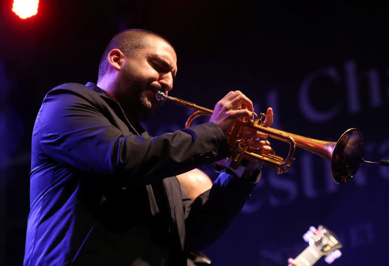 French-Lebanese trumpet player and composer Ibrahim Maalouf performs in Beirut