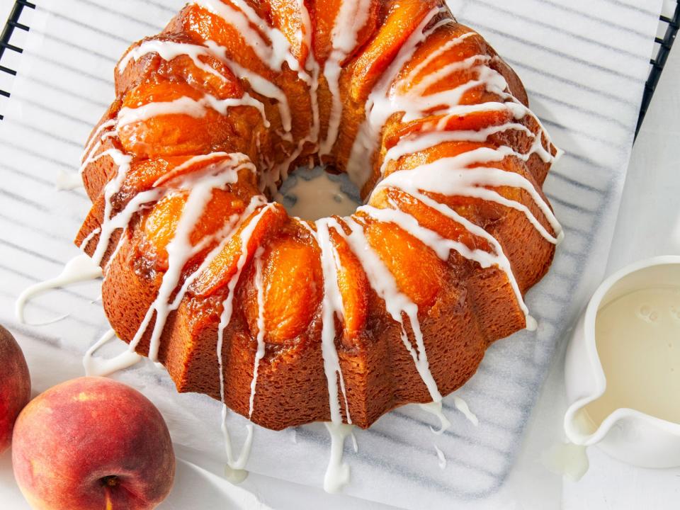 Peach-Bourbon Upside-Down Bundt Cake