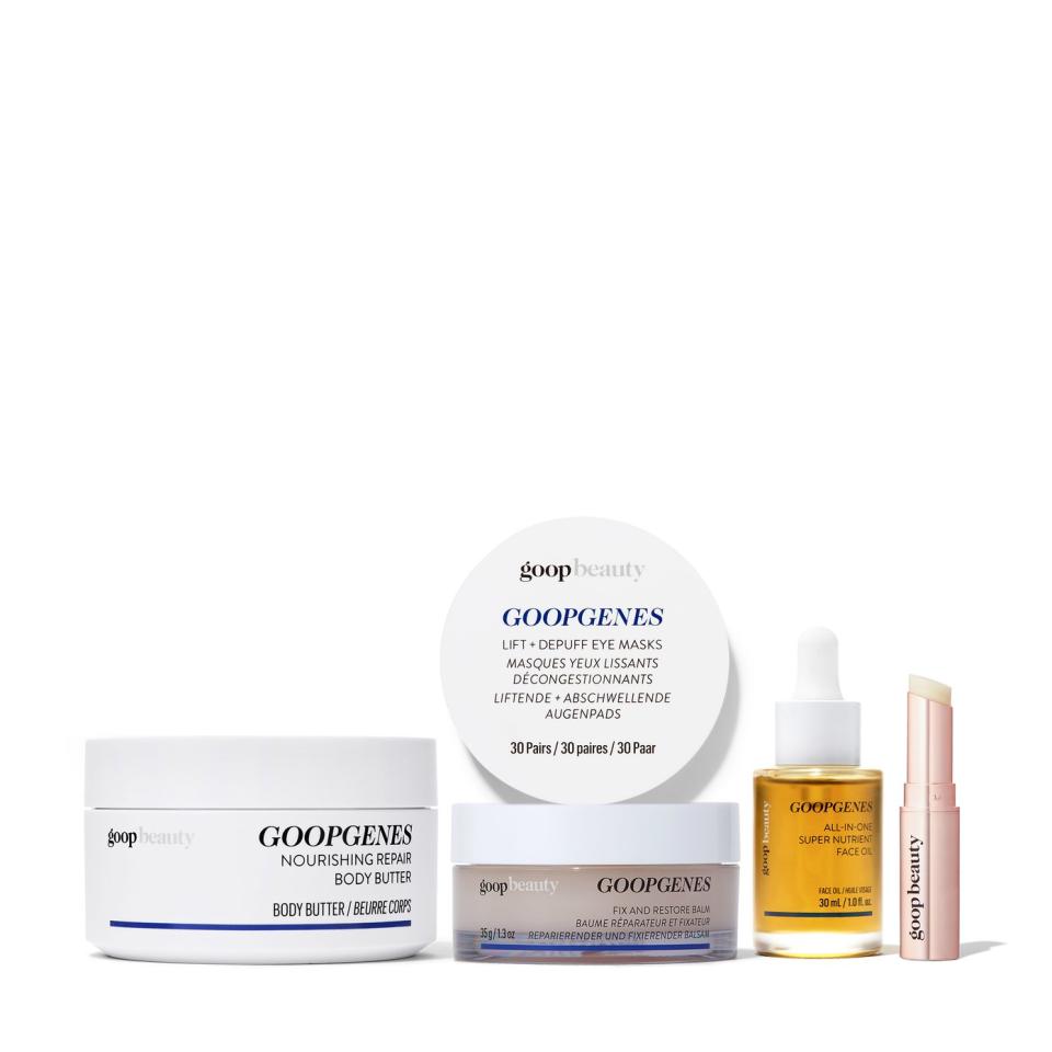 <p><a href="https://go.redirectingat.com?id=74968X1596630&url=https%3A%2F%2Fgoop.com%2Fgoop-beauty-gwyneths-dry-skin-kit%2Fp%2F&sref=https%3A%2F%2Fwww.harpersbazaar.com%2Fbeauty%2Fskin-care%2Fg38056171%2Fbest-skin-care-holiday-gift-set%2F" rel="nofollow noopener" target="_blank" data-ylk="slk:Shop Now;elm:context_link;itc:0;sec:content-canvas" class="link ">Shop Now</a></p><p>Gwyneth's Dry Skin Kit</p><p>goop.com</p><p>$346.40</p><span class="copyright">Goop</span>