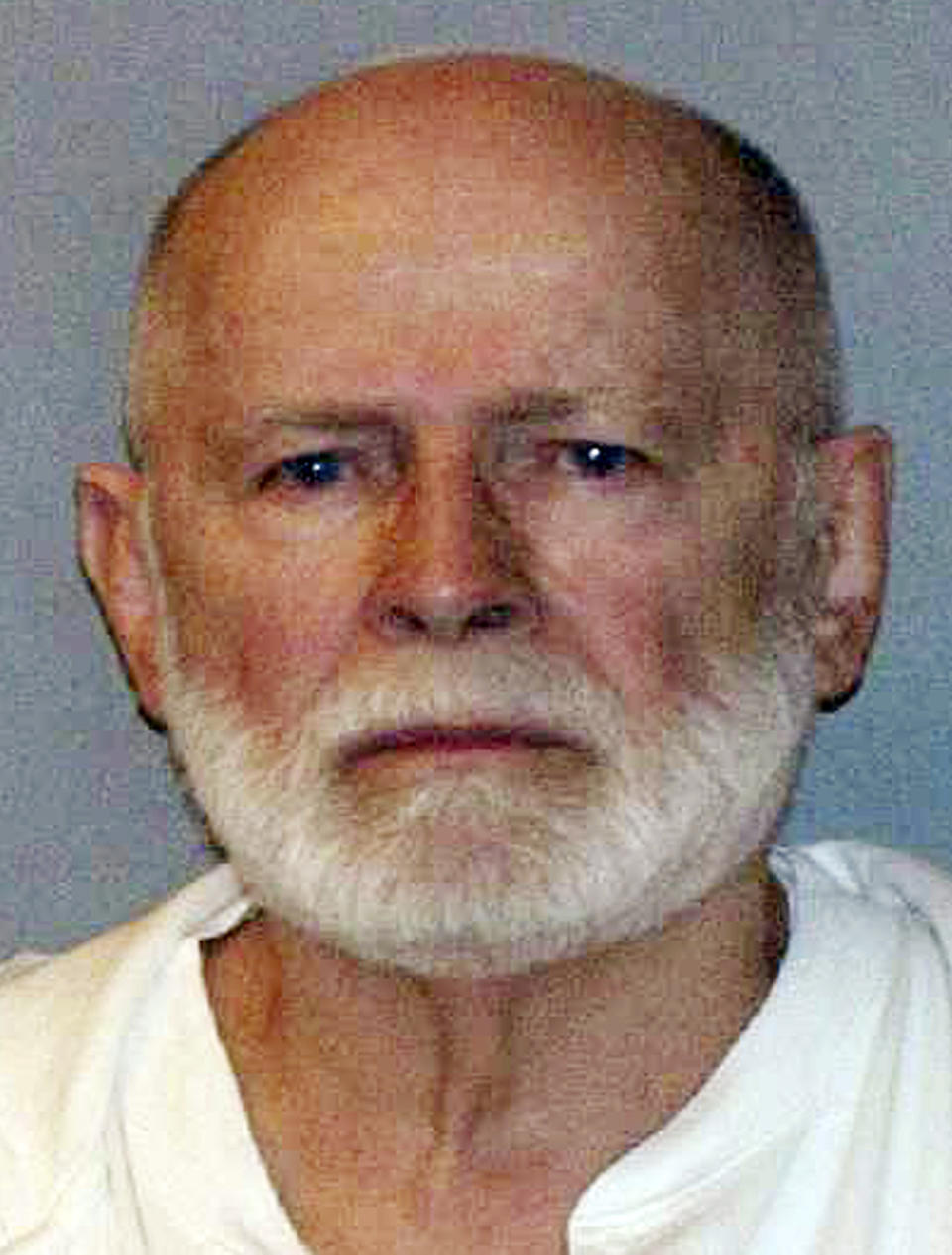 FILE - This file June 23, 2011 booking photo provided by the U.S. Marshals Service shows James "Whitey" Bulger, captured in Santa Monica, Calif., after 16 years on the run. Bulger is serving two life sentences after being convicted in 2013 of playing a role in 11 murders and a string of other crimes in the 1970s and ‘80s. Fred Weichel of Boston, who has spent more than 30 years in prison for a killing he said he didn't commit, has an ally in Bulger. In handwritten letters sent from jail in fall 2013, Bulger wrote that the real killer was an unnamed friend of Weichel. (AP Photo/U.S. Marshals Service, File)