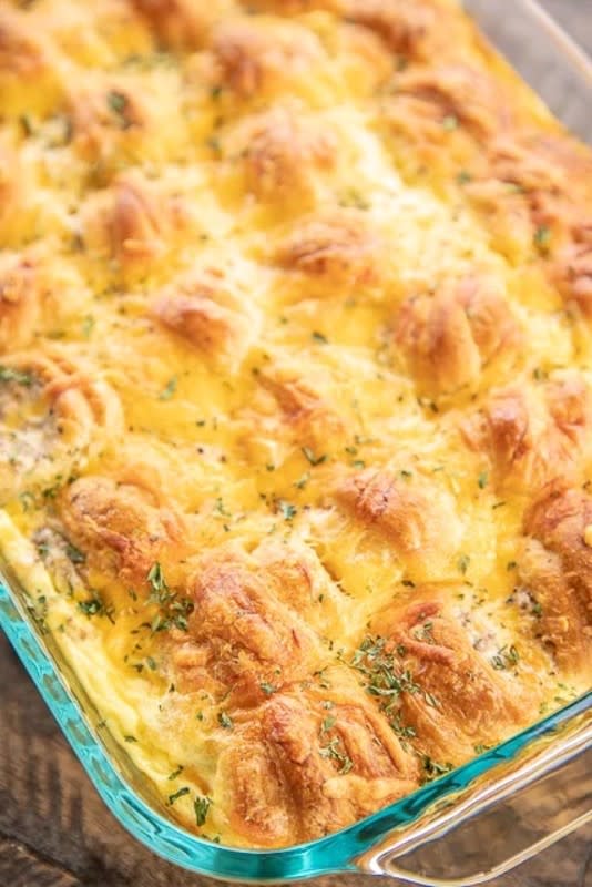 <p>Plain Chicken</p><p>The BEST breakfast casserole in the world. Crescent rolls stuffed with sausage and cream cheese, topped with an egg mixture and baked to a delicious, golden brown.</p><p><strong>Get the recipe: <a href="https://www.plainchicken.com/sausage-cream-cheese-crescent-breakfast/" rel="nofollow noopener" target="_blank" data-ylk="slk:Sausage and Cream Cheese Crescent Breakfast Casserole;elm:context_link;itc:0;sec:content-canvas" class="link ">Sausage and Cream Cheese Crescent Breakfast Casserole</a></strong></p>