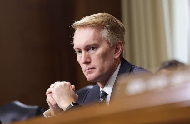 PHOTO: In this May 3, 2022, file photo, Sen. James Lankford participates in a Senate Energy and Natural Resources Committee metting, on Capitol Hill in Washington, D.C. (Kevin Dietsch/Getty Images, FILE)