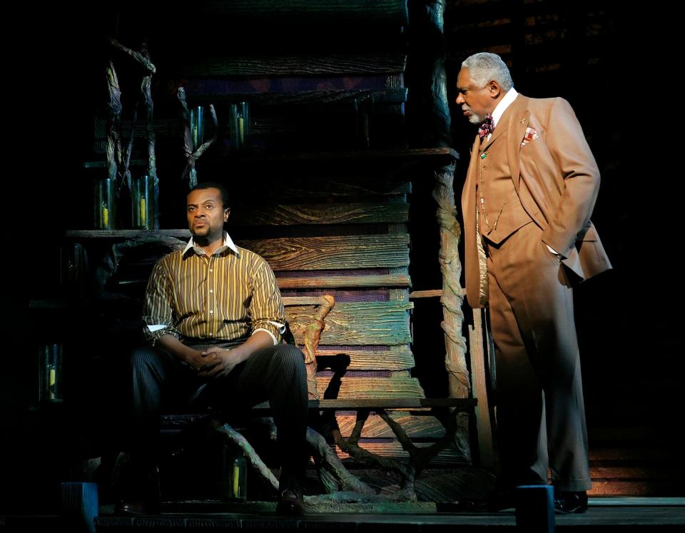 THE COLOR PURPLE / First National Tour:  Rufus Bonds, Jr. (Mister) and Adam Wade (Ol' Mister)