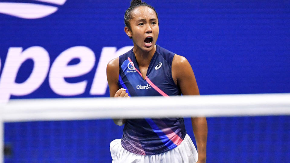 Leylah Fernandez, pictured here during her semi-final clash with Aryna Sabalenka at the US Open. 