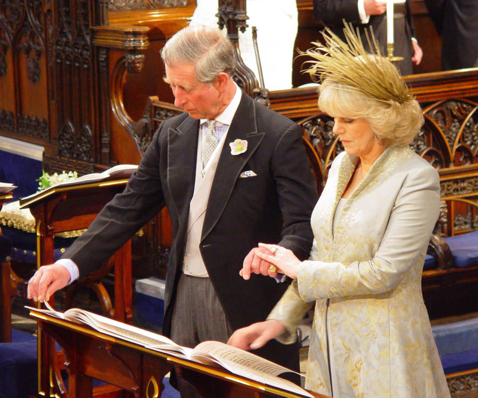 Prince Charles and Camilla Parker-Bowles at their 2005 wedding