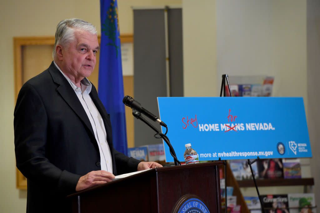 Nevada Governor Steve Sisolak Addresses Media On Government Response To Coronavirus
