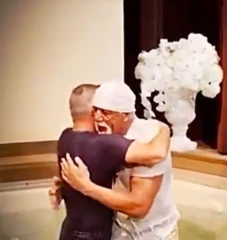 <p>Hulk Hogan/Instagram</p> Hulk Hogan Gets Baptized