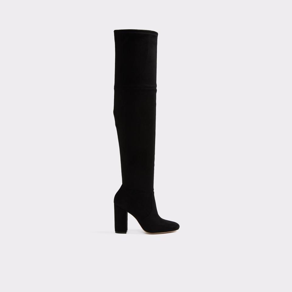 Shop Now: Maede Midnight Black Boots, $130, available at Aldo.