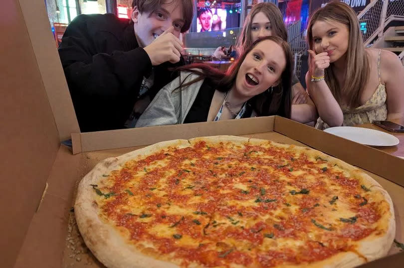 22 inch pizzas served up at Voodoo Ray's at Freight Island