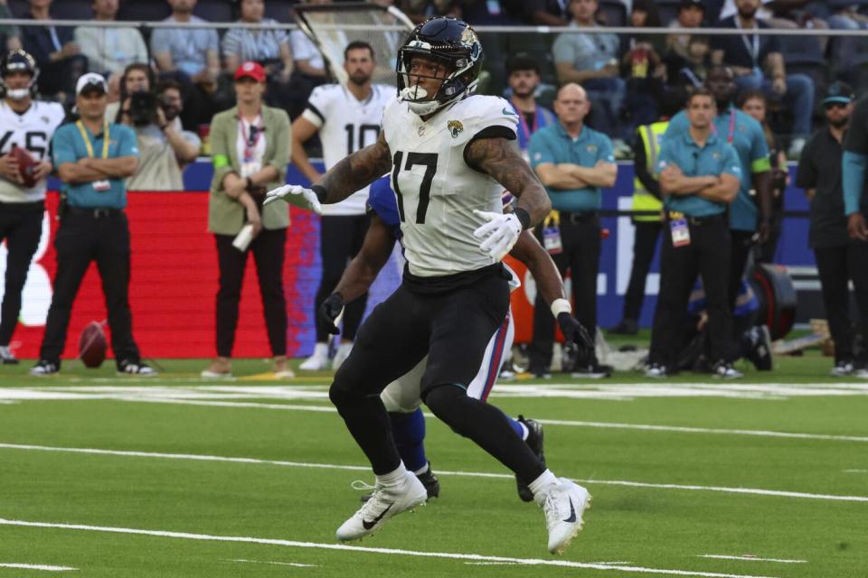 Jacksonville Jaguars tight end Evan Engram in action against the Buffalo Bills.