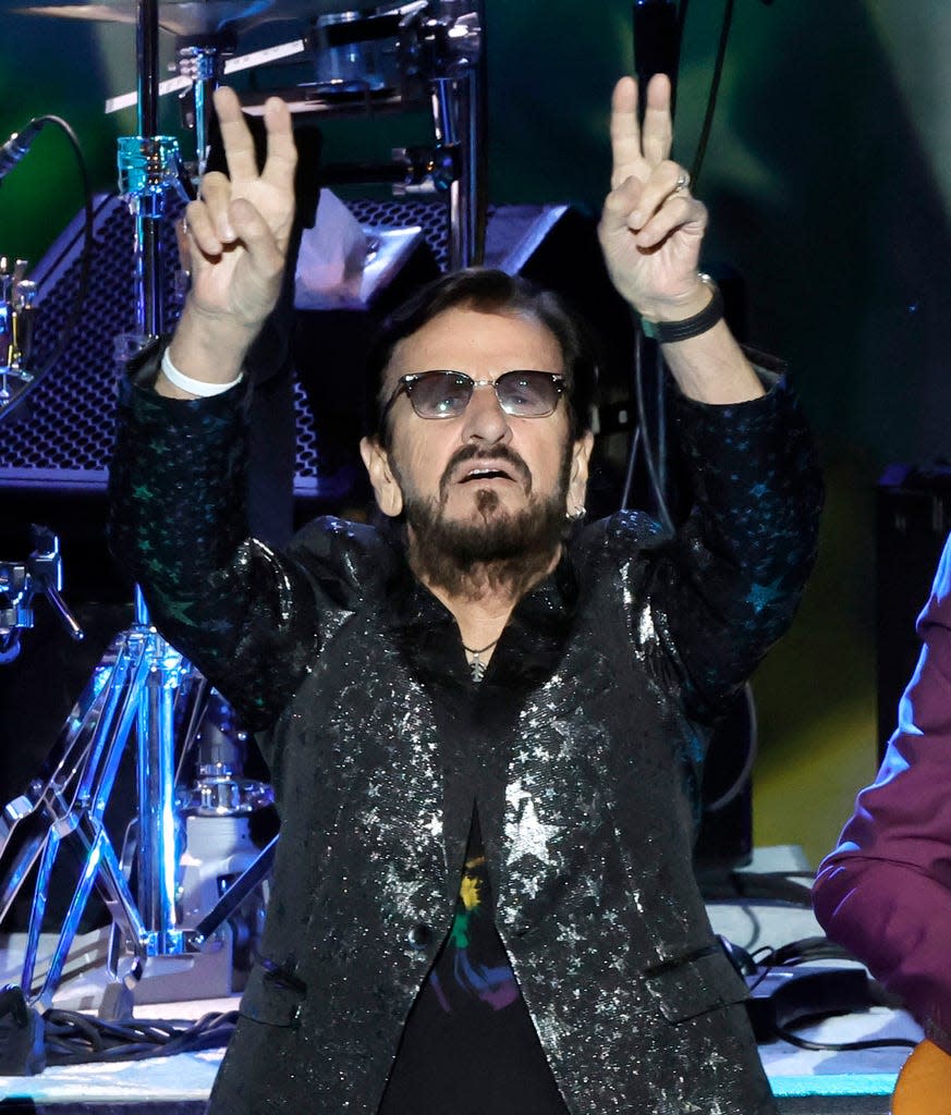 Ringo Starr performs with his All Star Band at The Greek Theatre on June 15, 2023 in Los Angeles, California.