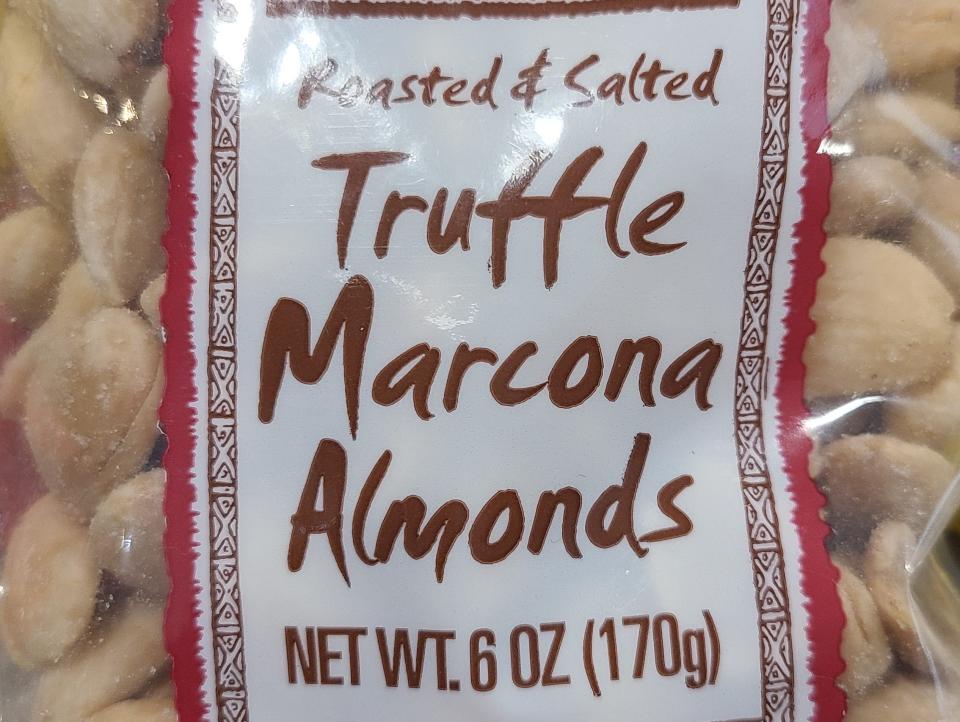 bag of truffle marcona almonds from trader joes