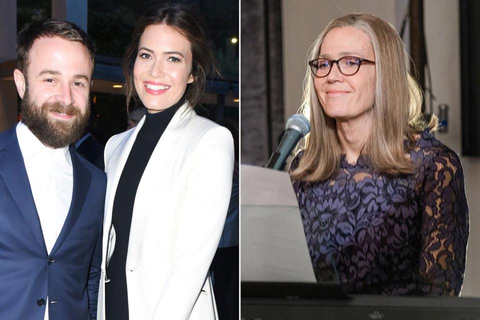 LOS ANGELES, CA - MAY 01: Taylor Goldsmith and Mandy Moore attend Communities in Schools Annual Celebration on May 1, 2018 in Los Angeles, California. (Photo by Vivien Killilea/Getty Images for Communities in Schools of Los Angeles); THIS IS US -- “Day of the Wedding” Episode 613 -- Pictured: Mandy Moore as Rebecca -- (Photo by: Ron Batzdorff/NBC)